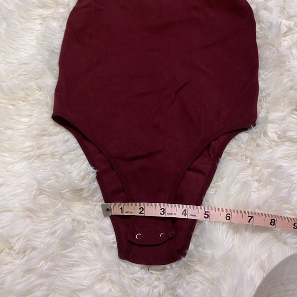 Burgundy V-Neck Top - Picture 9 of 17